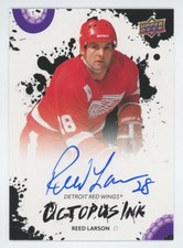 2025-26 UD DETROIT RED WINGS CENTENNIAL Reed Larson OCTOPUS INK AUTO