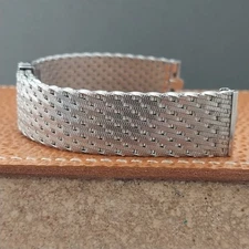 Vintage 17.2mm Stainless Steel Thick Mesh Kreisler NOS Unused Classic Watch Band