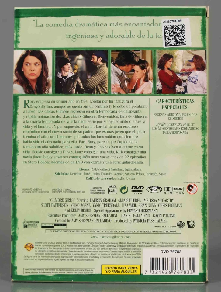 6 DVD. Las Chicas Gilmore Cuarta Temporada 4 Completa             - Imagen 2 de 2