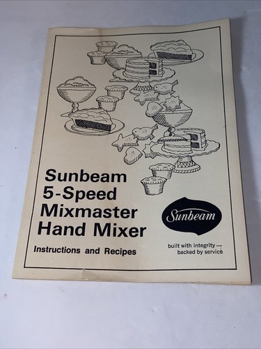 Vintage Sunbeam Avocado Mixmaster Handheld Mixer Beaters MCM Retro Moms Kitchen - Picture 11 of 14