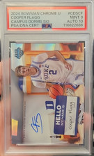 2024-25 Bowman Chrome Campus Dorms Cooper Flagg Rookie Auto PSA 9 Duke