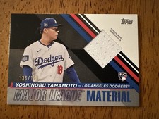 2024 Topps Major League Materials Yoshinobu Yamamoto Rookie Black /199 Dodgers