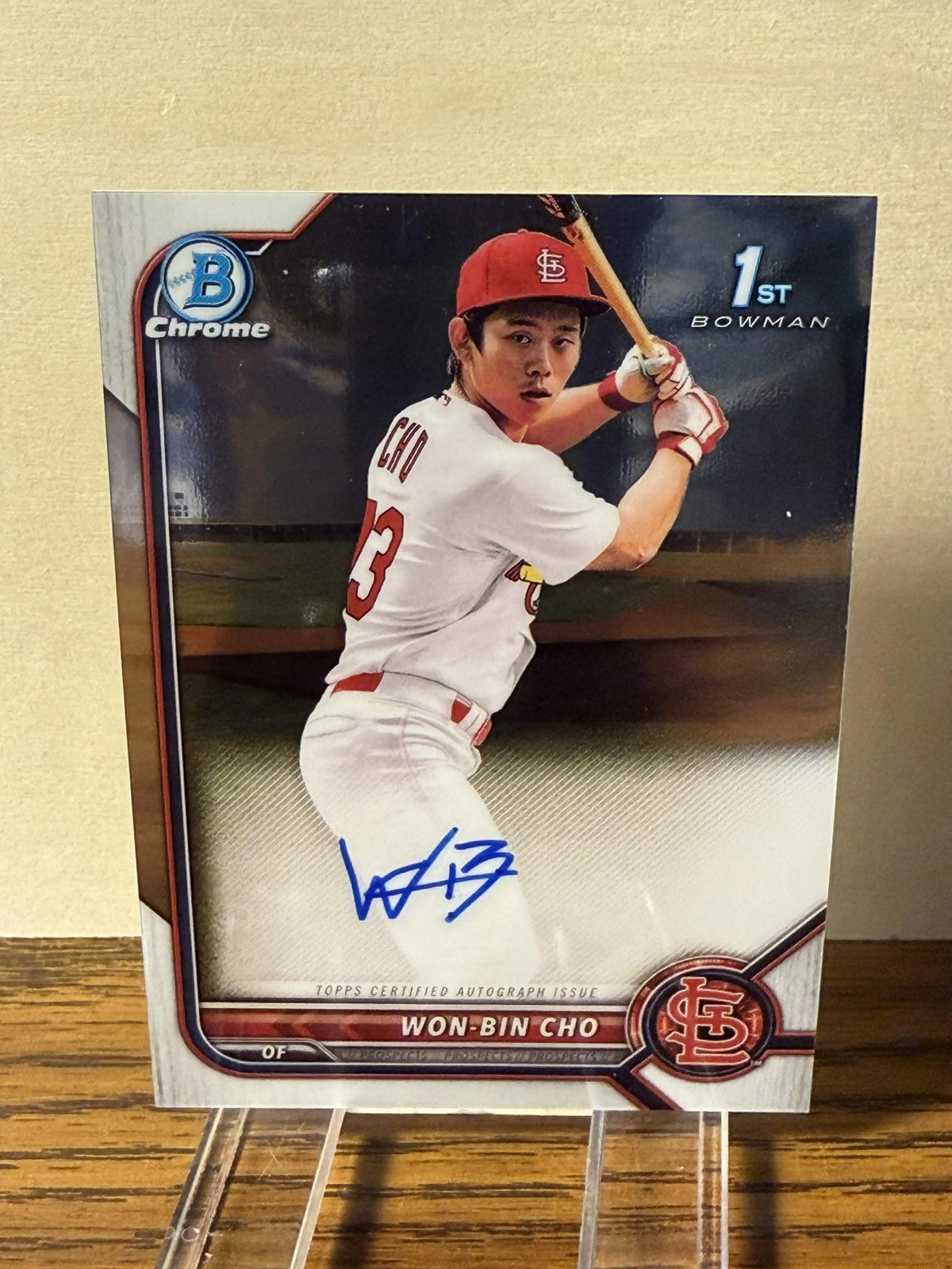 2022 Bowman Chrome Won-Bin Cho Auto #CPA-WC Cardinals
