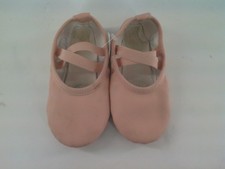 Dance Pre-Owned Ballet Shoes Stelle Toddler 9M No Tie Leather Cross Straps Split