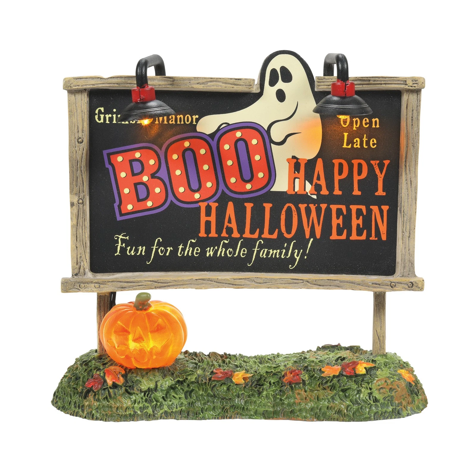 Department 56 Village Accessories Halloween Ghost Billboard Lit Figurine