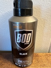Bod Man Black Fragrance Body Spray 4 oz by Parfums De Coeur NEW For Men