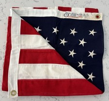 1960's 50 Star Bulldog Bunting USA Flag Sewn Stars Stripes Dettras Flag Co 3x5