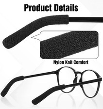 4 Pairs Glasses Arm Cushions Anti-Slip Elastic Ear Pads for Eyeglass Temples NEW