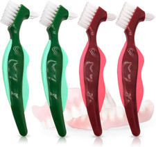 Premium Hard Denture Brush Toothbrush for False Teeth, Multi-Layered