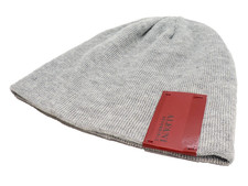 Alfani Men's Reversible Knit Beanie Hat Grey New NWT