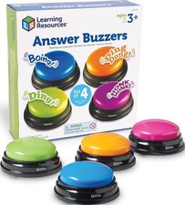 Learning Resources Answer Buzzers, Set of 4, Classroom Game Show Tools