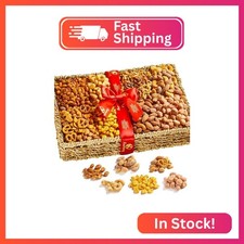 KREMERY Halloween Sweet & Savory Nuts, Pretzels Gift Basket (8 Assortments)