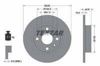 2X Bremsscheibe Hinten Textar 92111003 FÜR Opel Bremsscheiben Scheibenbremse