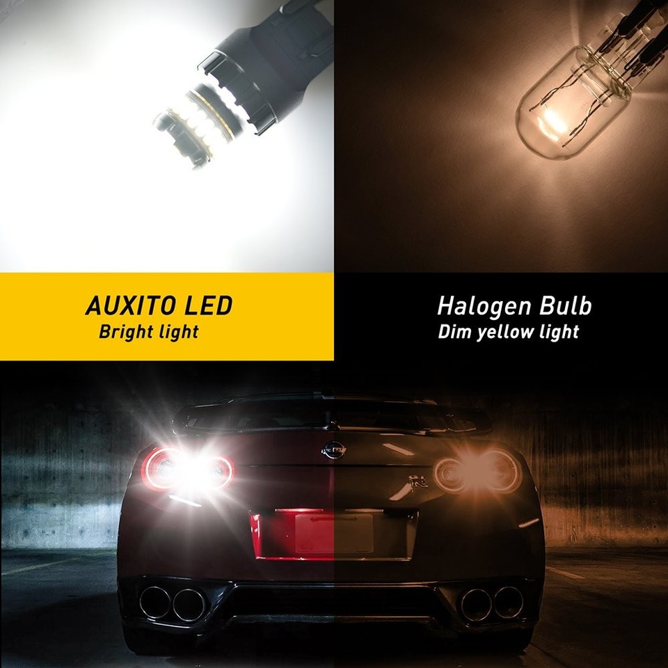 4X AUXITO 7443 7440 LED Backup Reverse Light 6500K White Canbus No Error Lamps