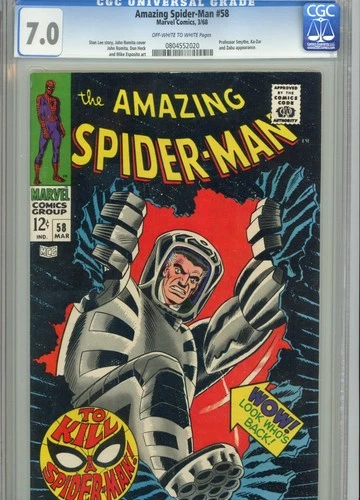 The Amazing Spider-Man #58 CGC 7.0 (Marvel Comics March 1968)