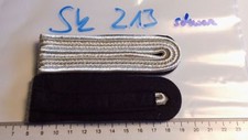 Schulterst&uuml;cke Leutnant Pioniere gl&auml;nzend auf schwarz mit Riemen (SK213)