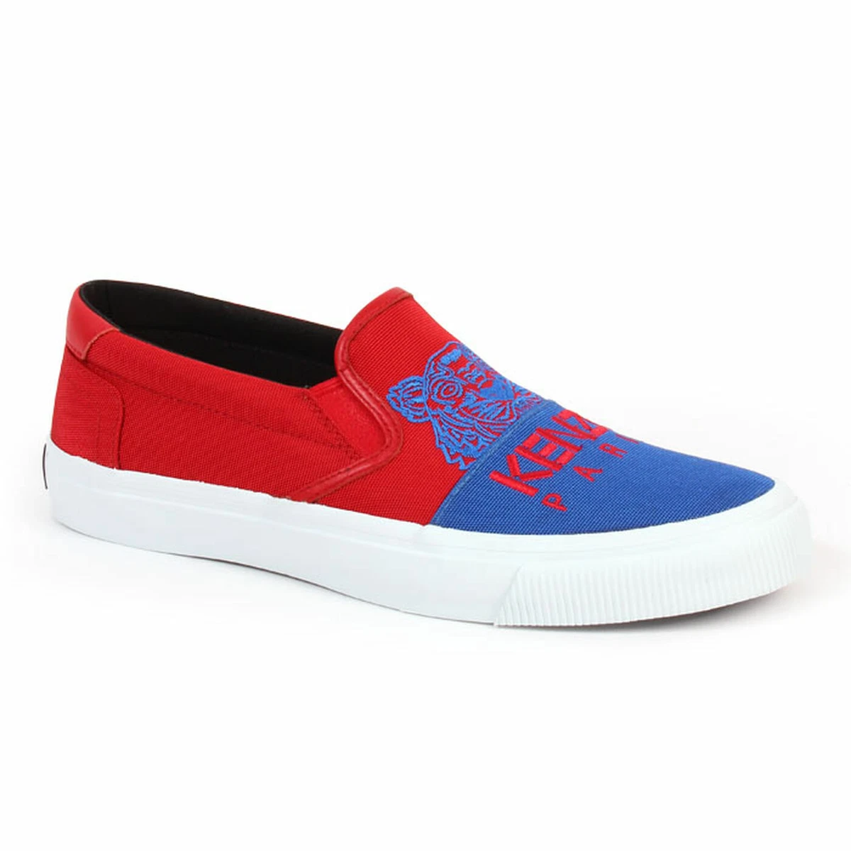 BNIB Kenzo K-Skate Tiger Embroidered Blue Red Women Slip On Sz 36 US5 |