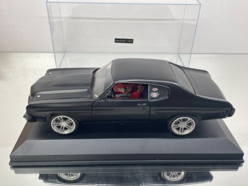 ERTL CHEVROLET CHEVELLE SS 1970 - MAD MAX -MATTE BLACK 1:18- FAIR IN SHOWCASE - Bild 5 von 14