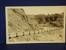 Scenic Highway Pinnacles Badland's Nat'l Park RPPC Unused B&W PC5