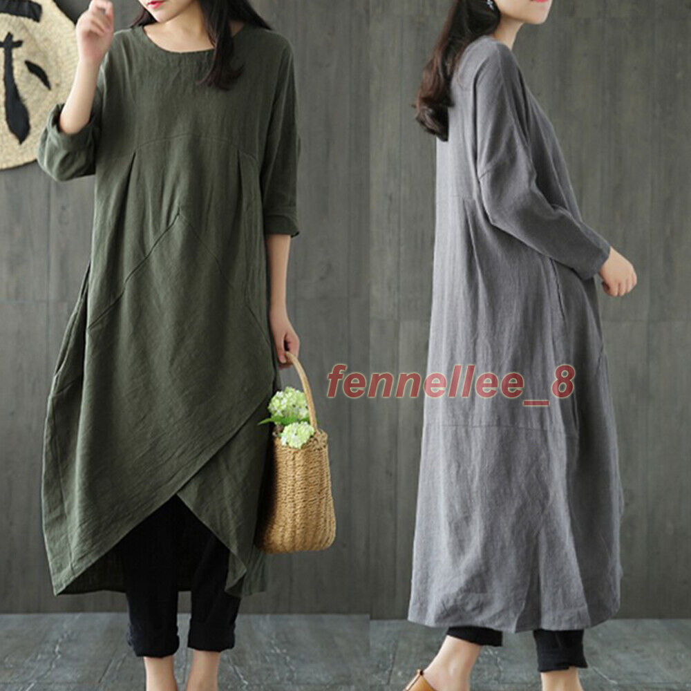 Womens Dresses Italian Linen Dresses Ebay Pinterest Maxi Dress, Cotton Linen  Dresses, Long Sleeve Dress