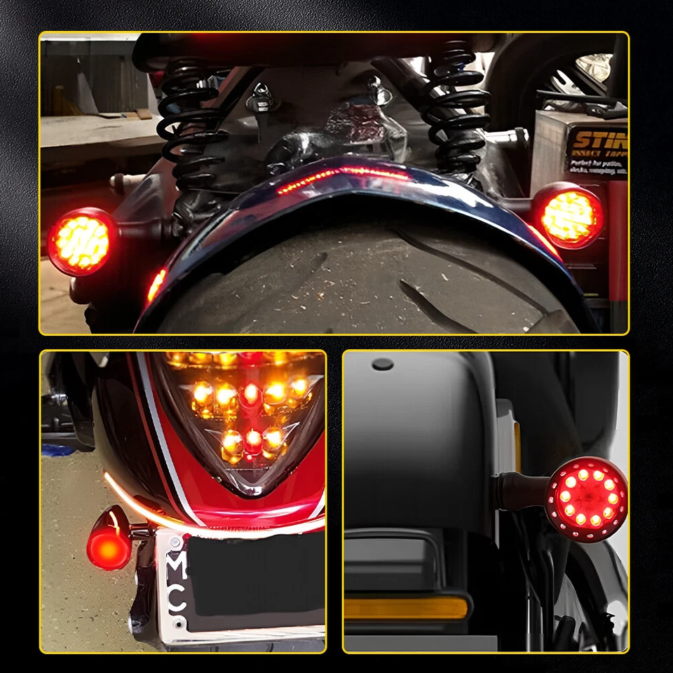 Светодиодные мигающие тормозные сигналы поворота для Yamaha V Star 250 650 950 1100 1300 - Изображение 2 из 4