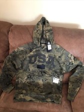UNDER ARMOUR CAMO X PROJECT ROCK USA FLAG VETERANS DAY HOODIE NWT SIZE M Mens