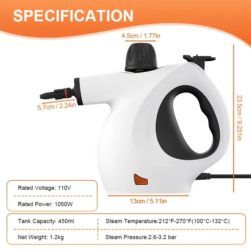 Handheld High Temp Steam Cleaner High Pressure Household Cleaning Machine 1050W - Picture 3 of 18