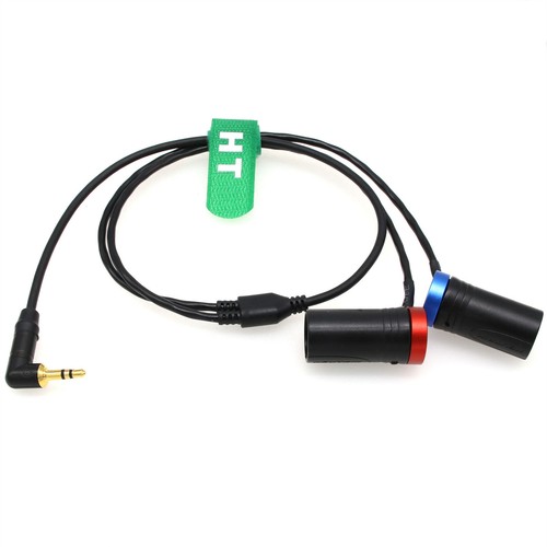 SZRMCC 3.5mm TRS Rechte hoek naar TA3M Dual Mini XLR 3 Pin