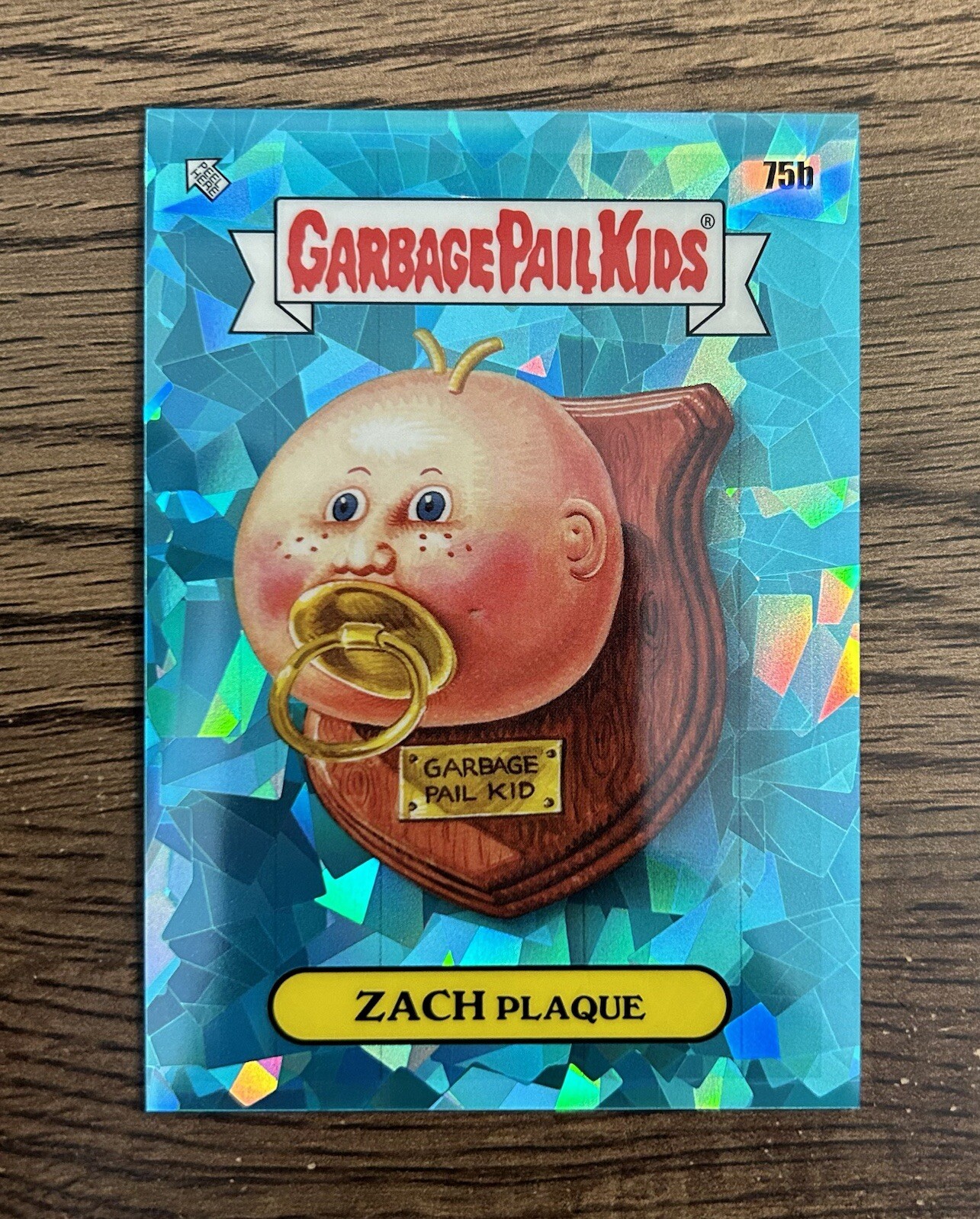 2020 Topps Garbage Pail Kids Sapphire Edition Teal #75b Zach Plaque front
