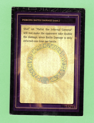 YUGIOH TIP CARD #44 OF 50 "PIERCING BATTLE DAMAGE" DR1-EN44 (235) YUGIOH TIP CARD #44 OF 50 "PIERCING BATTLE DAMAGE" DR1-EN44 (235)