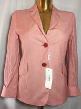 $1,190 New A-K-R-I-S-•punto women Beautiful Red/white Striped Cute Jacket 4