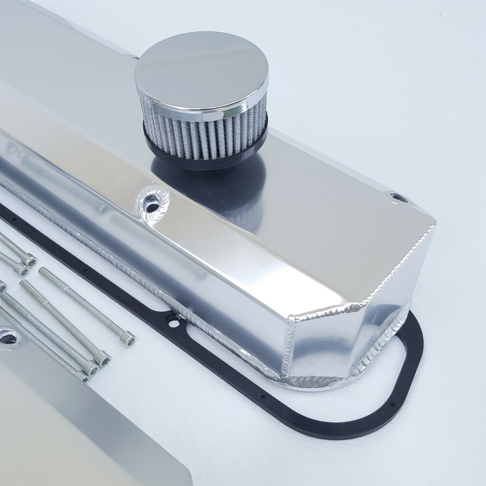 Fits Small Block Mopar Fabricated Satin Aluminum Valve Covers Dodge 318