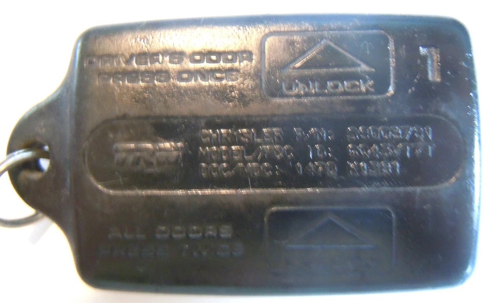 Dodge Durango 1999 camión remoto sin llave coche llavero control transmisor GQ43VT7T Foto 4 de 4