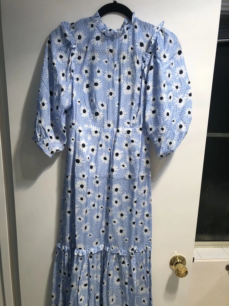 Rixo monet blue leopard daisy clearance