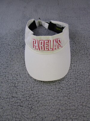 Cabela's Youth Girls Sun Visor Hat White and Pink Adjustable Back