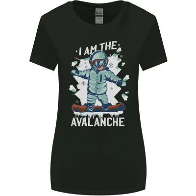 Snowboarding I Am the Avalanche Funny Womens Wider Cut T-Shirt