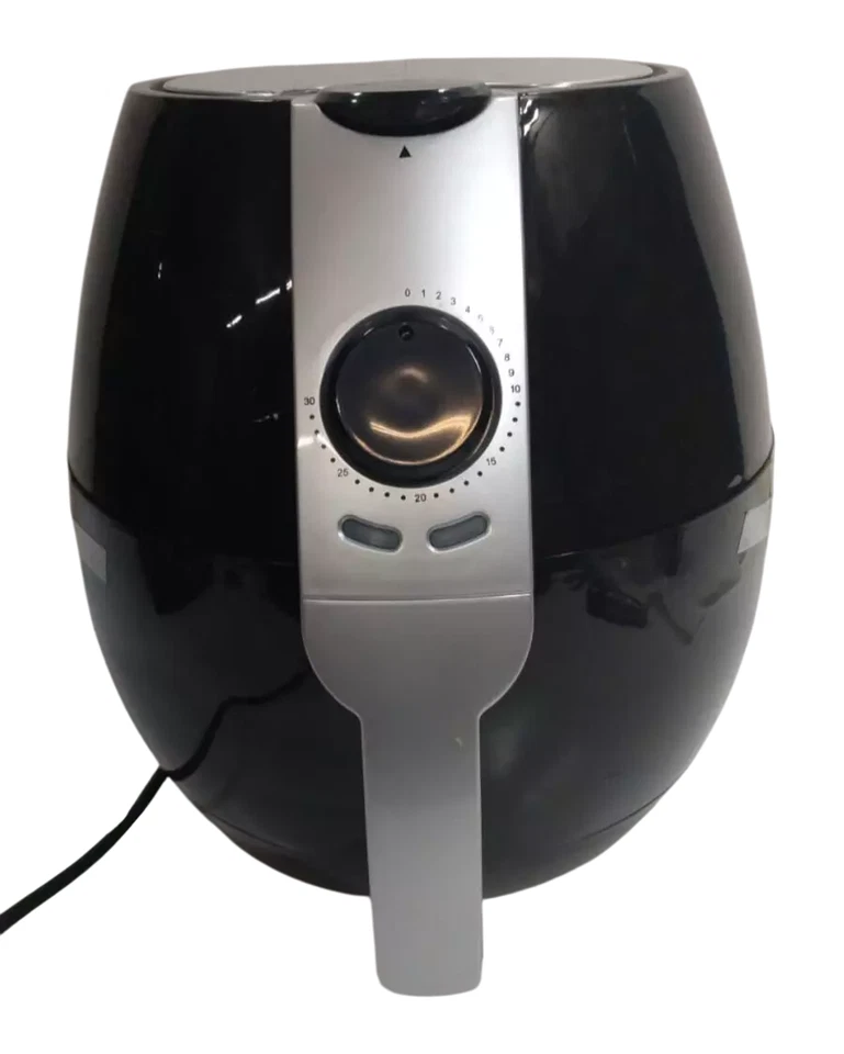 Freidora de aire dinámica sin aceite Molla AirSmart, cesta de alimentos de 3,2 L con acento negro/plateado Foto 2 de 4