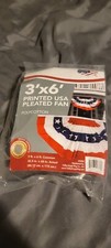 Valley Forge American Flag 3'x6' Polycotton Pleated Fan