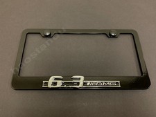1x 6.3amg 3d Emblem Black Stainless License Plate Frame Rust Free S.cap 1x 6.3amg 3d Emblem Black Stainless License Plate Frame Rust Free S.cap