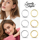925 STERLING SILVER Sleeper Hoop Earrings Solid Hinged Gold Or Silver - Tracked