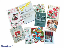 Lot of 10 Used Vintage Greeting Cards Various Holidays