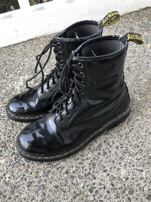 Martens 1460 Women Black Patent Leather Air Wair Combat