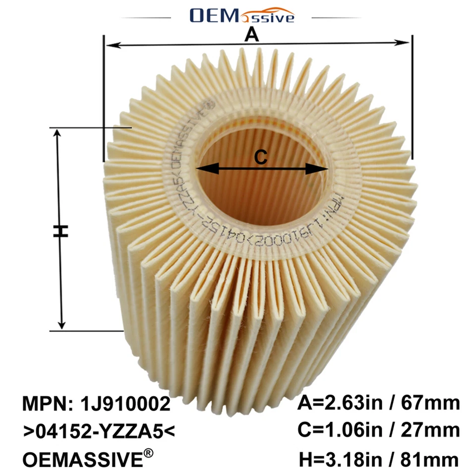 Filtro de aceite de coche 04152-YZZA3 para Lexus GS460 IS250 IS300 IS350 LS460 LS600h 12 un. Foto 3 de 4