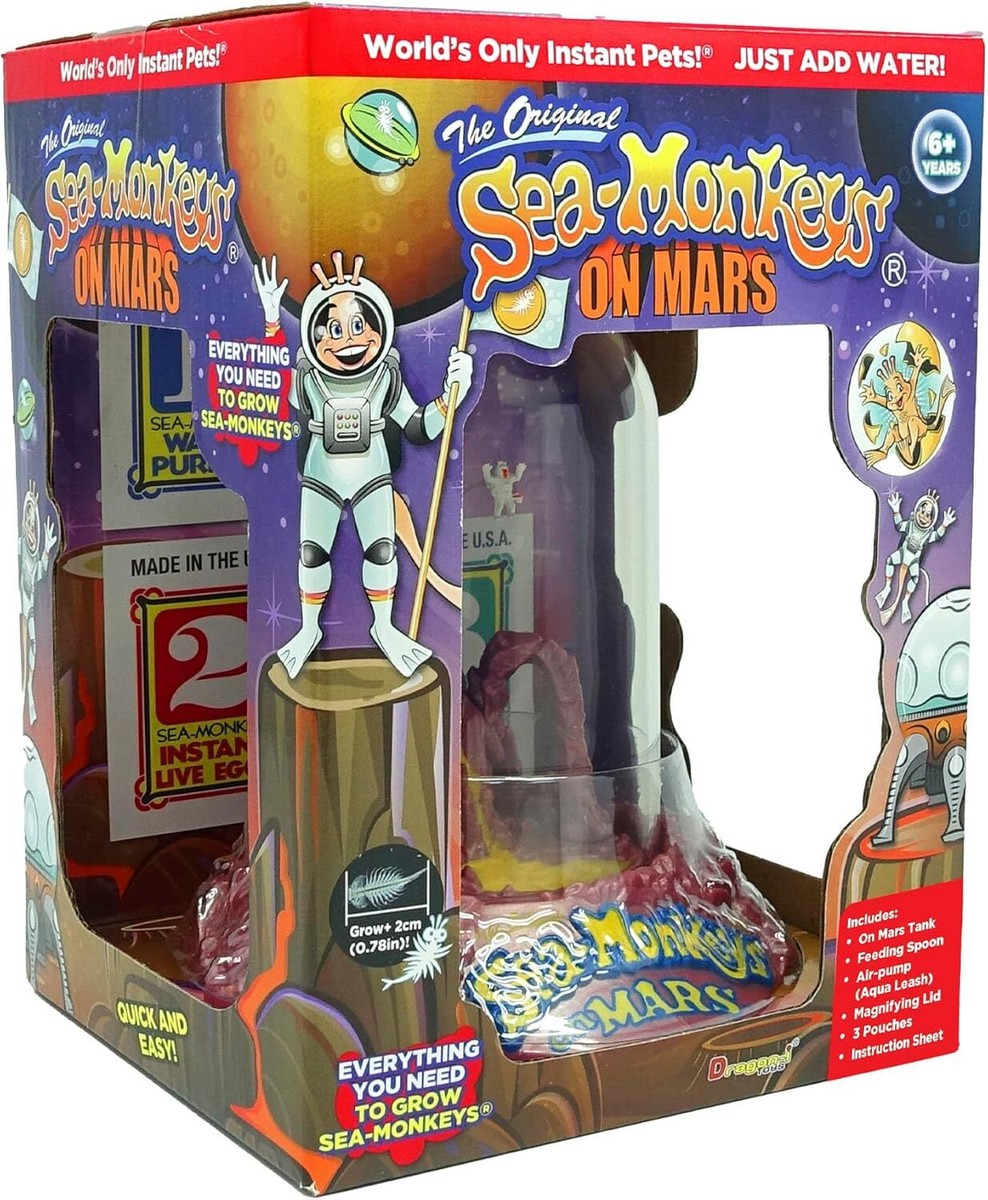 Sea Monkeys On Mars Aquarium With Magnifier Water Purifier And Growth Food  4894166232292| eBay