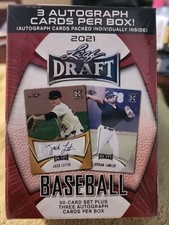 NEW 2021 Leaf Draft COMPLETE SET (50) +3 AUTOGRAPHS 2 BOXES SEALED