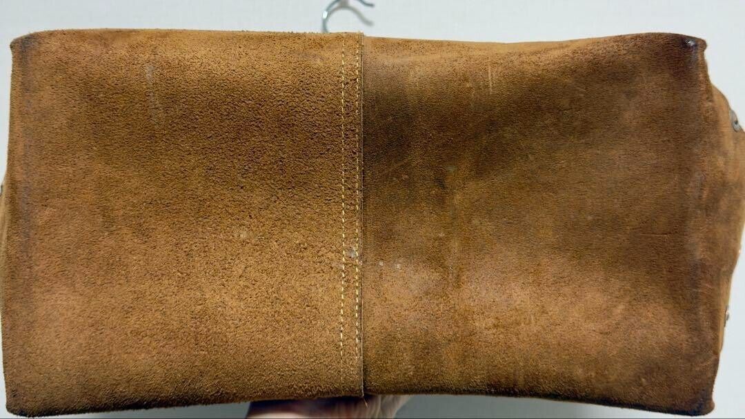 RRL RALPH LAUREN Men's Suede Ranch Tote OS Leather Brown Zip RRL RALPH LAUREN Men's Suede Ranch Tote OS Leather Brown Zip