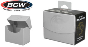 White Side Loading Gaming Deck Case - Holds 80 Sleeved Gaming cards - Protector