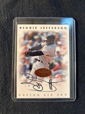 1996 Leaf Signature Series Reggie Jefferson Autograph BRONZE MEDAL On Card Auto