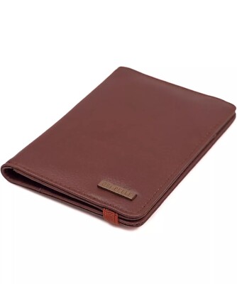 Shvigel Étui de passeport – 100 % cuir véritable – Gaufrage