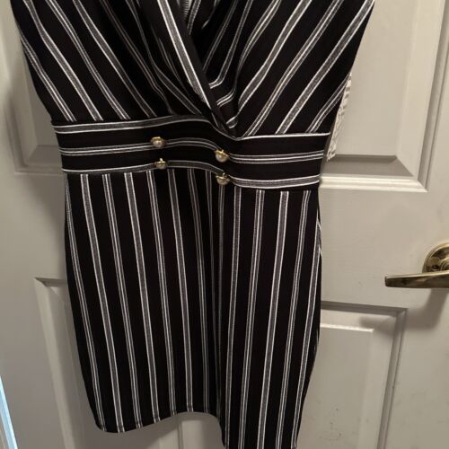 Almost Famous Juniors V-Neck Bodycon Dress black Size XLstretchy - Picture 3 of 8